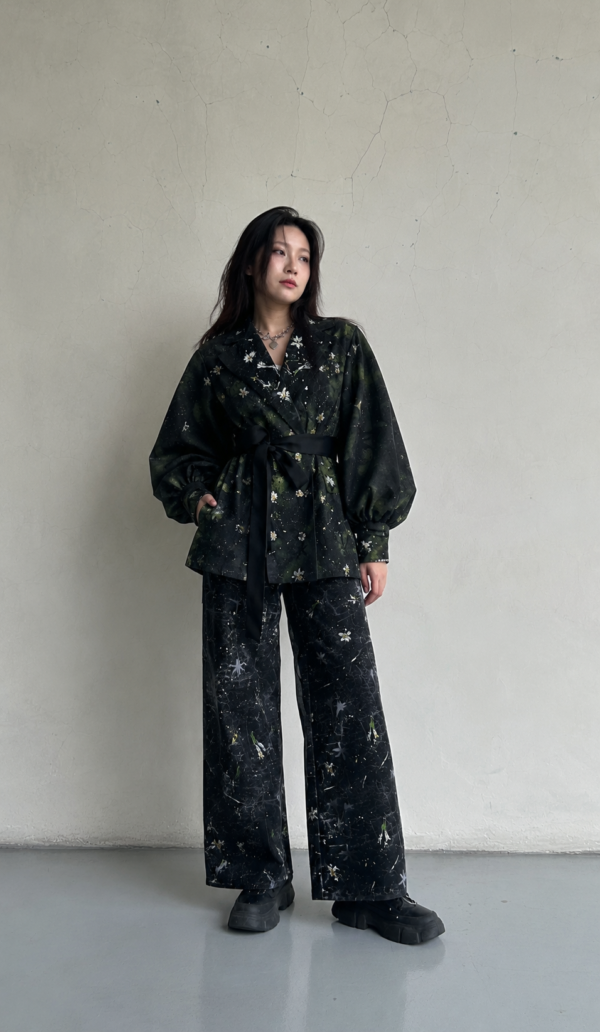 SPRAY DYED MARK MAKING BLAZER– Blue Line – SS 24